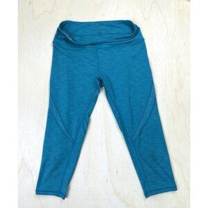 Nanette Lepore Play Turquoise Compression Leggings Cut Out Side Panel Medium